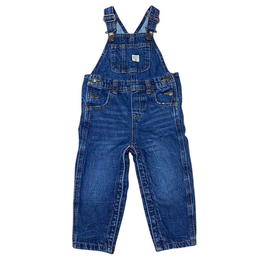 Old Navy Workwear Denim Overalls Toddler Unisex 2T Blue‎ Jeans Bib Pants